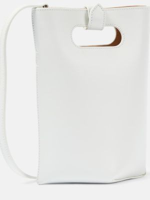 Kožená nákupná taška Alaïa biela