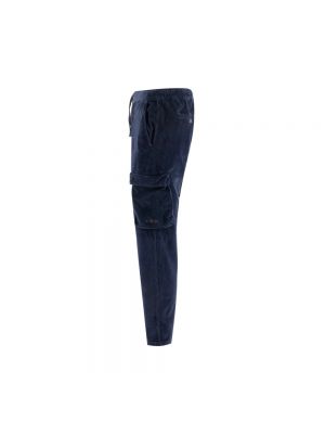 Pantalones cargo de pana con bolsillos Mc2 Saint Barth azul