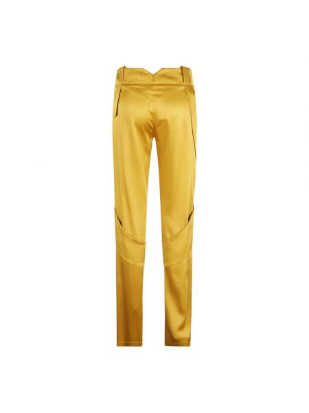 Pantalones de raso bootcut Blumarine amarillo