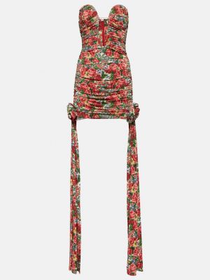 Мини-платье со сборками и цветочным принтом Magda Butrym, мультиколор