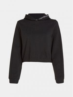 Bluza z kapturem Calvin Klein Jeans czarna