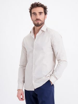 Camisa slim fit Calvin Klein beige