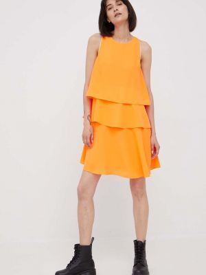 Armani Exchange ruha narancssárga, mini, egyenes