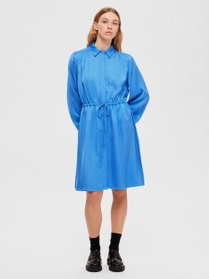 Vestido manga larga Selected Femme azul