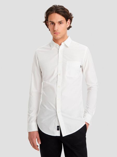 Camisa slim fit manga larga Dockers blanco