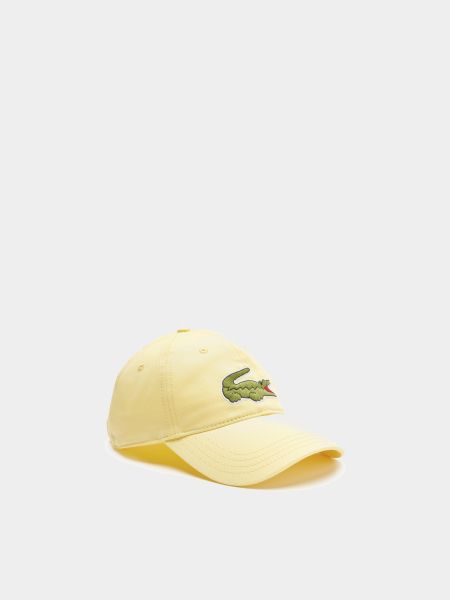 Хлопковая кепка Lacoste желтая