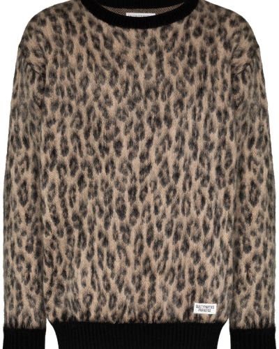 Mohair leopard lang genser Wacko Maria