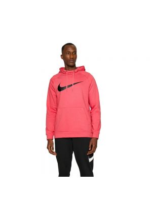 Bluza z kapturem z nadrukiem Nike różowa