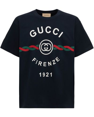Oversized jersey bombažna majica Gucci