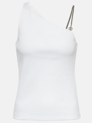 Top de algodón asimétrico Givenchy blanco