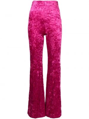 Βελούδινο παντελόνι Rotate ροζ