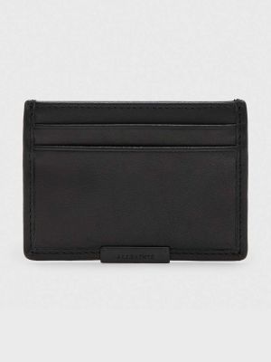 Чорний шкіряний гаманець Allsaints