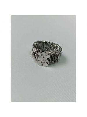 Кольцо плетеное Tous, бижутерный сплав, 16 серебряный