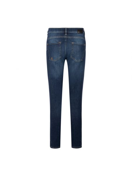 Skinny jeans mit kristallen Raffaello Rossi blau