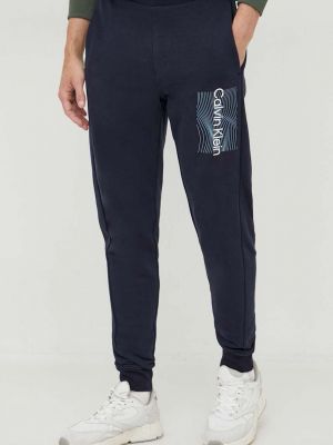 Spodnie sportowe bawełniane z nadrukiem Calvin Klein