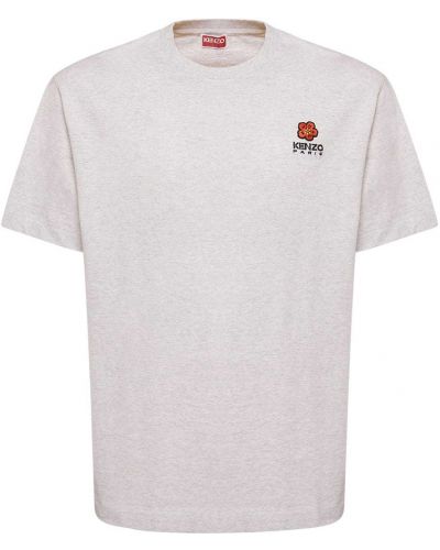 Camiseta de algodón de tela jersey Kenzo Paris gris