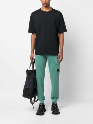 Bavlněné sportovní kalhoty C.p. Company zelené
