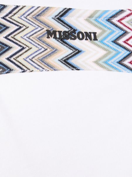 Kokvilnas t-krekls džersija Missoni balts