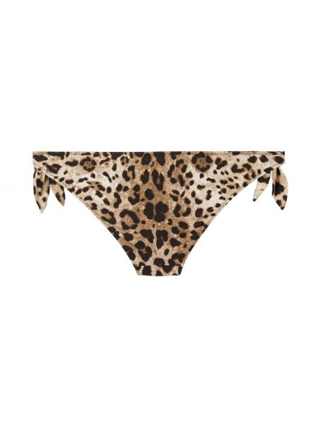 Bikini leopardo Dolce & Gabbana dorado