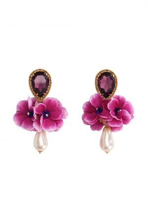 Pendientes de flores Dolce & Gabbana rosa