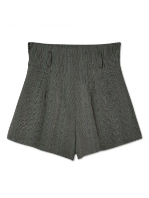Shorts en laine plissées Prada gris