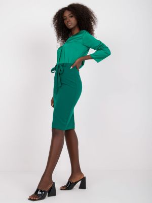 Puzdrová sukňa Fashionhunters zelená