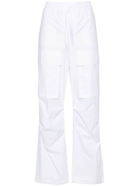 Bavlněné cargo kalhoty P.a.r.o.s.h. bílé