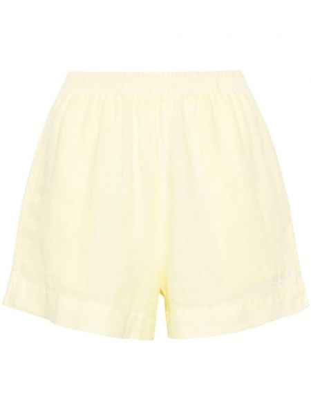 Leinen shorts mit stickerei Mc2 Saint Barth gelb