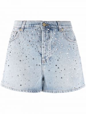 Krystaller jeans-shorts Alexandre Vauthier blå