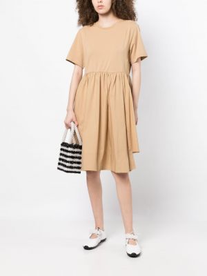 Mini robe avec manches courtes asymétrique B+ab marron