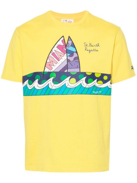 T-shirt mit print Mc2 Saint Barth gelb