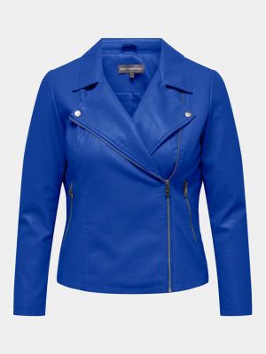 Usnjena jakna iz umetnega usnja Only Carmakoma modra