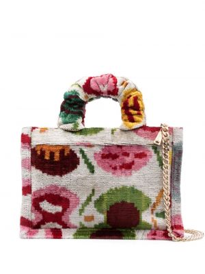 Nakupovalna torba s cvetličnim vzorcem s potiskom La Milanesa