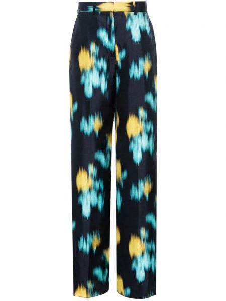 Παντελόνι με σχέδιο με αφηρημένο print σε φαρδιά γραμμή Lanvin μπλε