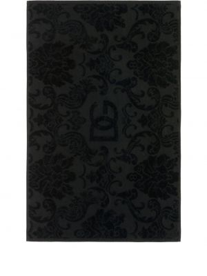 Жакардов халат Dolce & Gabbana черно
