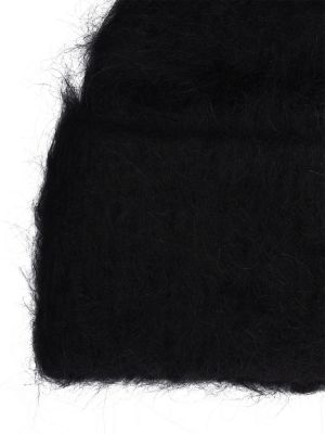 Berretto in lana d'alpaca in maglia Toteme nero