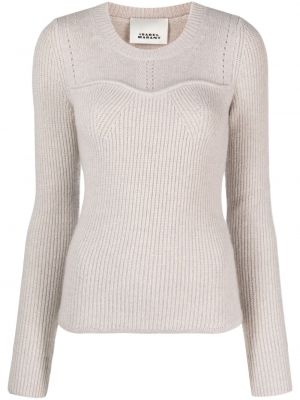 Vlnený sveter z merina Isabel Marant béžová