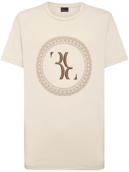 T-shirt mit stickerei aus baumwoll Billionaire beige