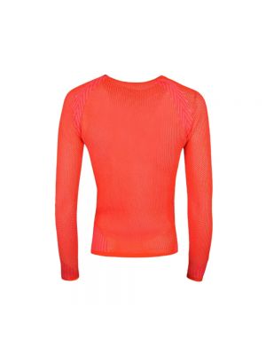 Sweter z siateczką Pinko pomarańczowy