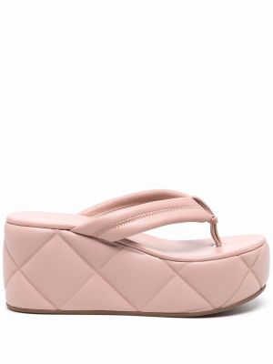 Sandale cu platformă matlasate Le Silla roz