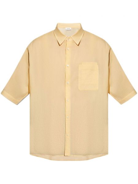 Bavlnená košeľa Lemaire žltá