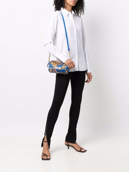 Bolsa de hombro con estampado acolchada Versace Jeans Couture