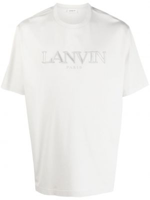 Bavlněné tričko Lanvin šedé