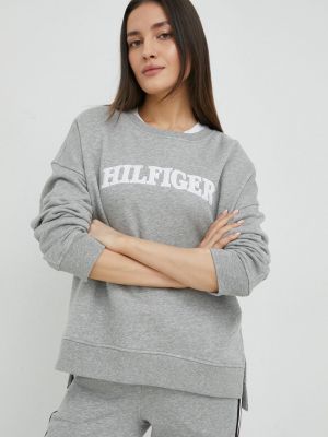 Меланжевий бавовняний светр Tommy Hilfiger сірий