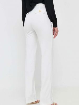 Pantaloni cu talie înaltă Elisabetta Franchi alb
