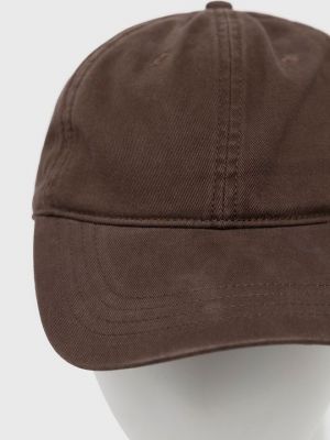 Хлопковая кепка Abercrombie & Fitch коричневая