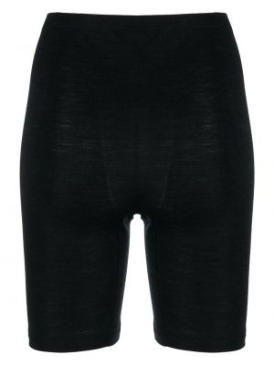 Pantalon culotte taille haute en tricot Hanro noir