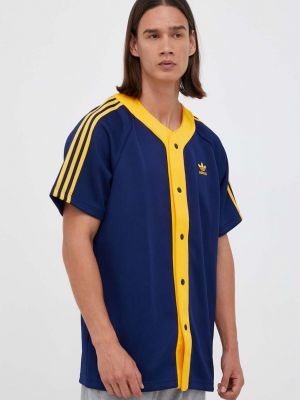 Синяя рубашка свободного кроя Adidas Originals