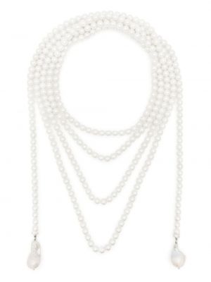 Ogrlica z perlami Atu Body Couture bela