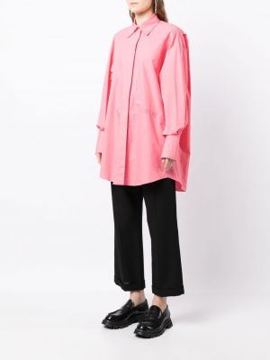 Oversize hemd aus baumwoll Patou pink
